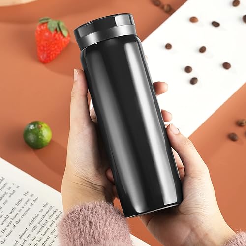 Miniatura 5 de Mini Thermos Bonita Botella de Agua - Matraz Pequeño Diminuto Aislado al Vacío de Acero Inoxidable 1810 de 7 oz - A Prueba de Fugas y Derrames y
