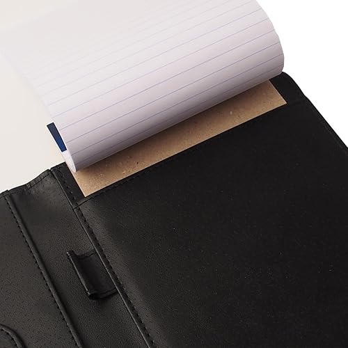 Miniatura 9 de AHZOA 4 bolsillos tamaño A5 bloc de notas S5, incluye bloc de escritura legal de 5 x 8 pulgadas, cuero sintético hecho a mano 6.61 x 8.66 pulgadas