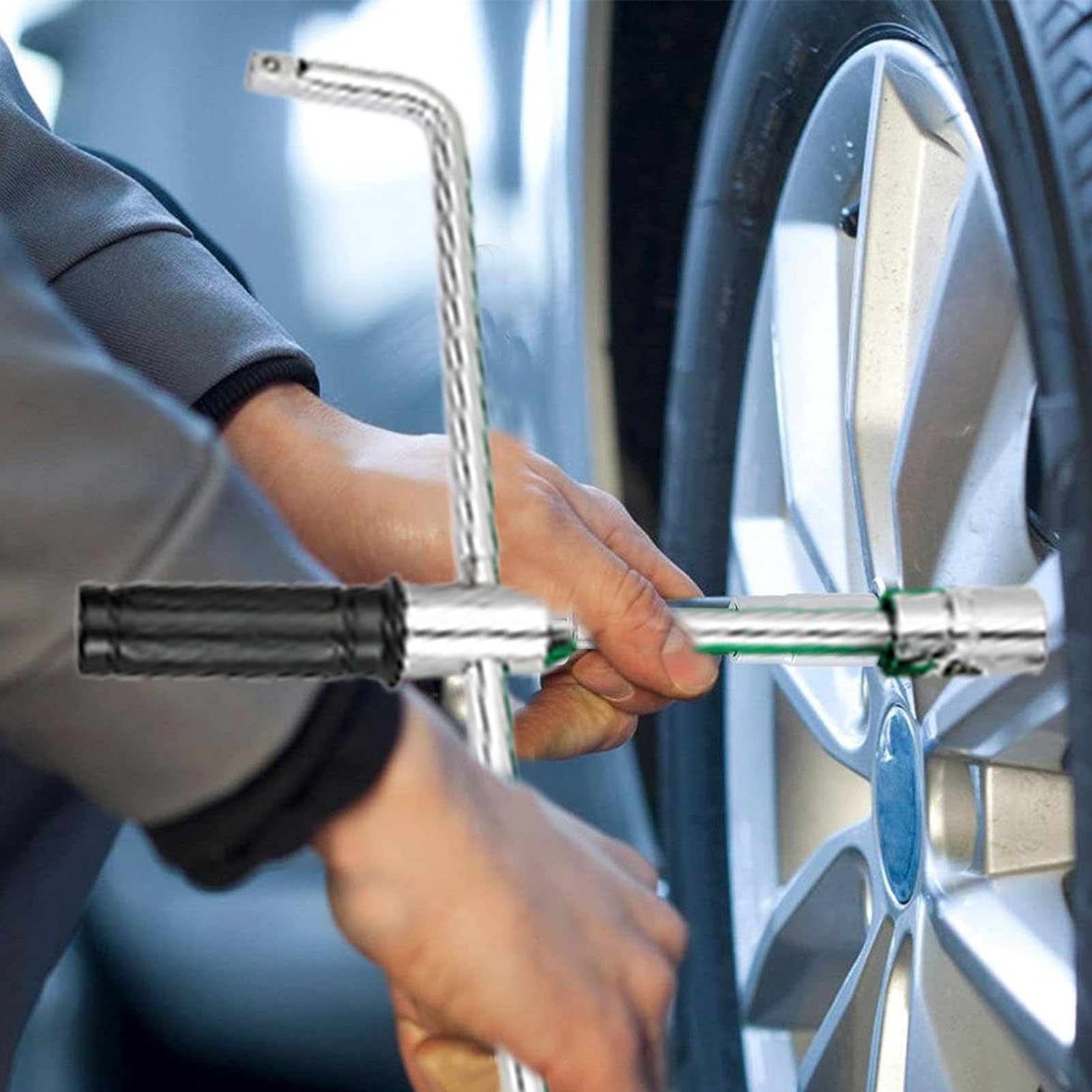 Genérico Llave de Ruedas Llave Cruzada para Tuercas de Rueda | Llave de Neumáticos de Motocicleta Para SUV, Autocaravana, Camión, Vehículo Automotriz, Coche, Taller de Garaje y