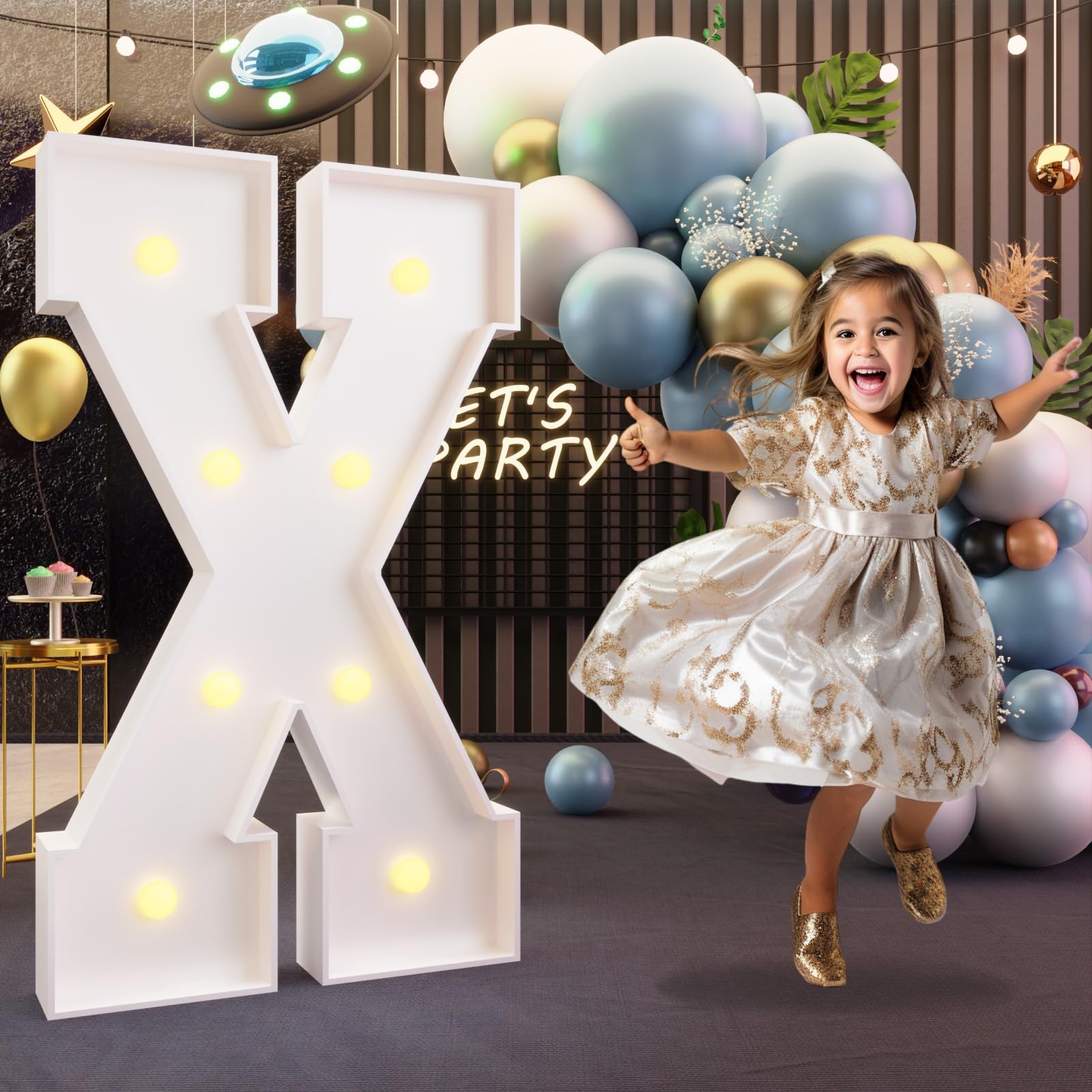 imprsv Marquee Light Up Letters, 3FT Marquee Letters for Birthday Baby Shower Wedding Decorations Light Up Letters for Engagement Party Decor, Large