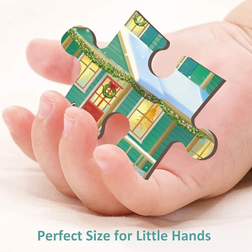 Miniatura 6 de Rompecabezas de Navidad para niños de 3 años, rompecabezas de 24 piezas para niños de 3 a 5 años de edad en la granja navideña de Feliz invierno,