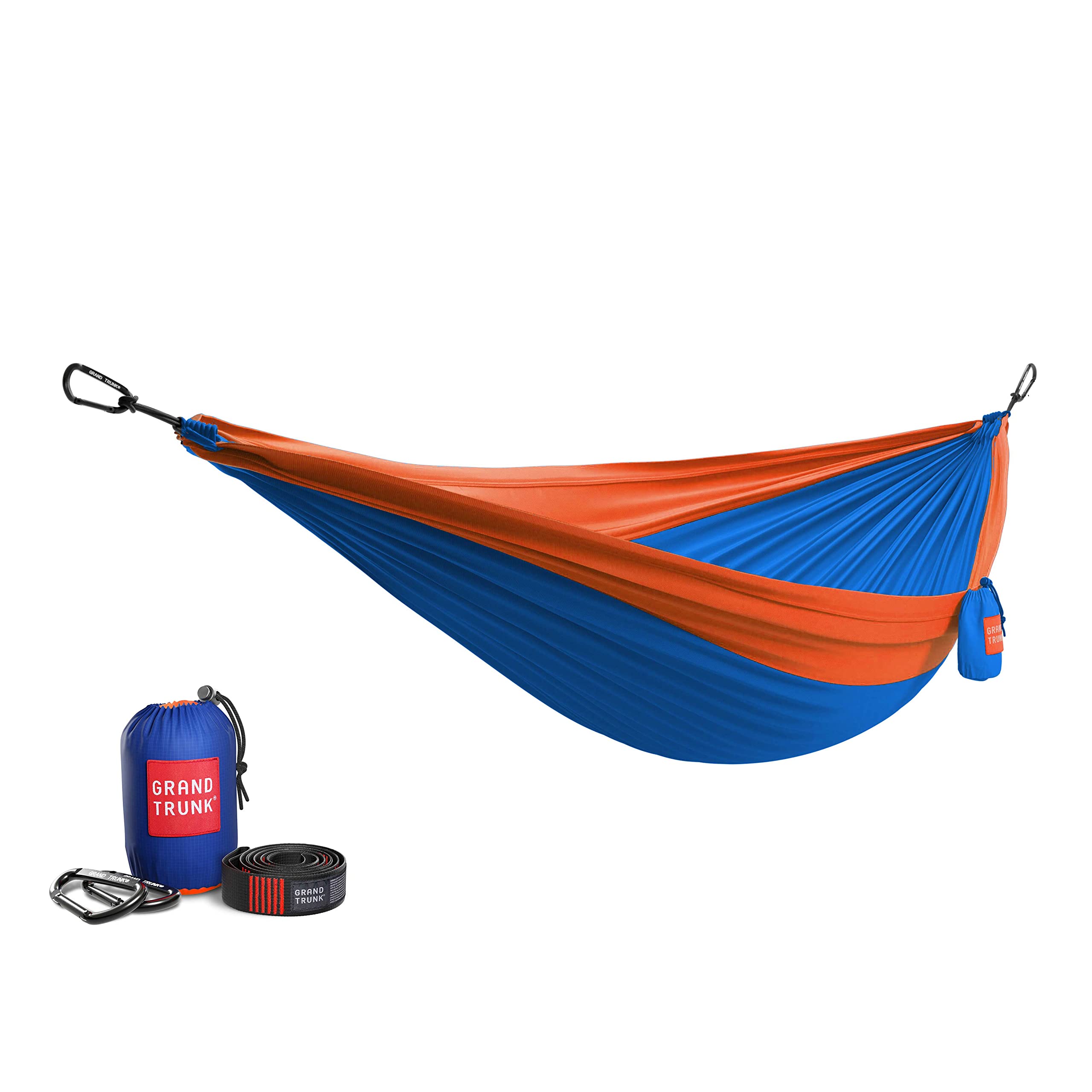 Grand Trunk Double Deluxe Parachute Nylon Hammock For Camping Blue