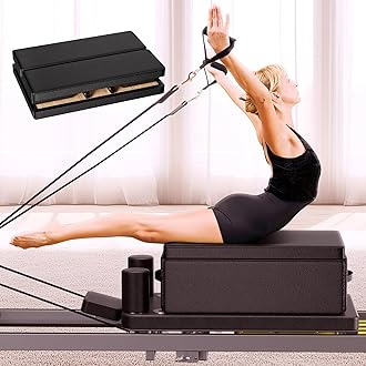 Pilates Reformer, Foldable Reformer Pilates Machine, Pilates Equipment for Home Women Use Gym Workout & Advanced and Beginners Users, Up to 400 lbs Weight Capacity Reformers
