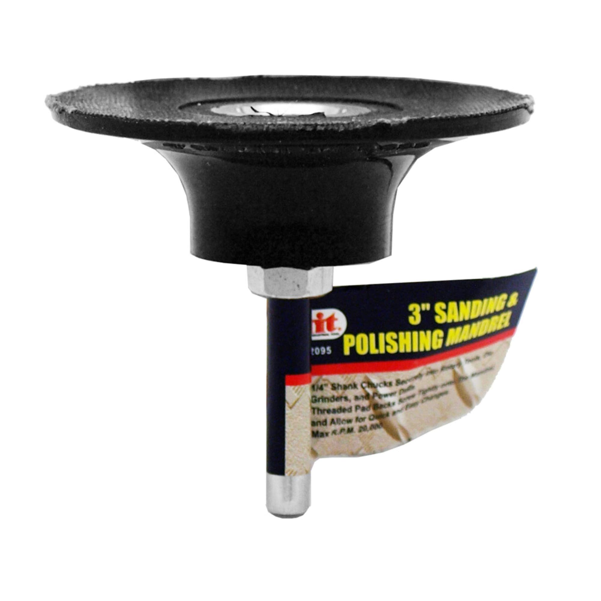 Mandrin de ponçage et polissage IIT 82095 de 7,6 cm pour perceuse