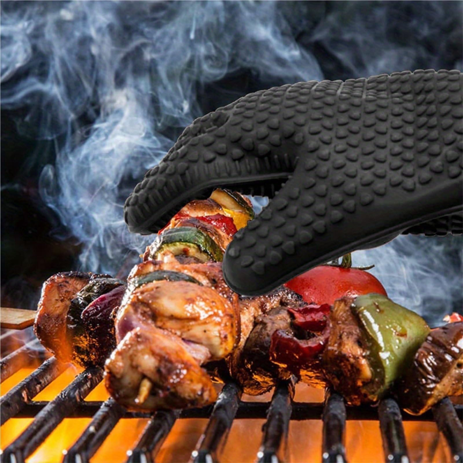 Manoplas para Horno Guantes de Silicona Resistentes al Calor for Horno, Manoplas de Cocina Impermeables for cocinar, Hornear, Asar a la Parrilla para Horno