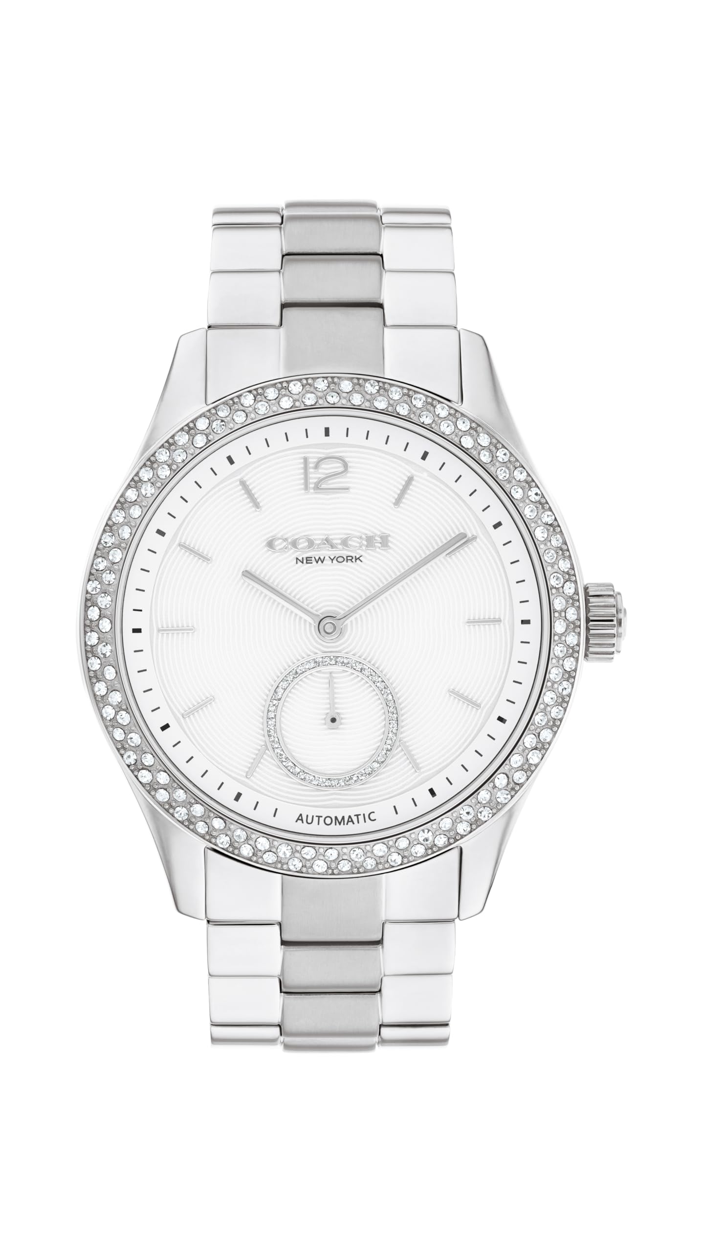 coach brooks women's automatic watch 38mm stainless steel bracelet