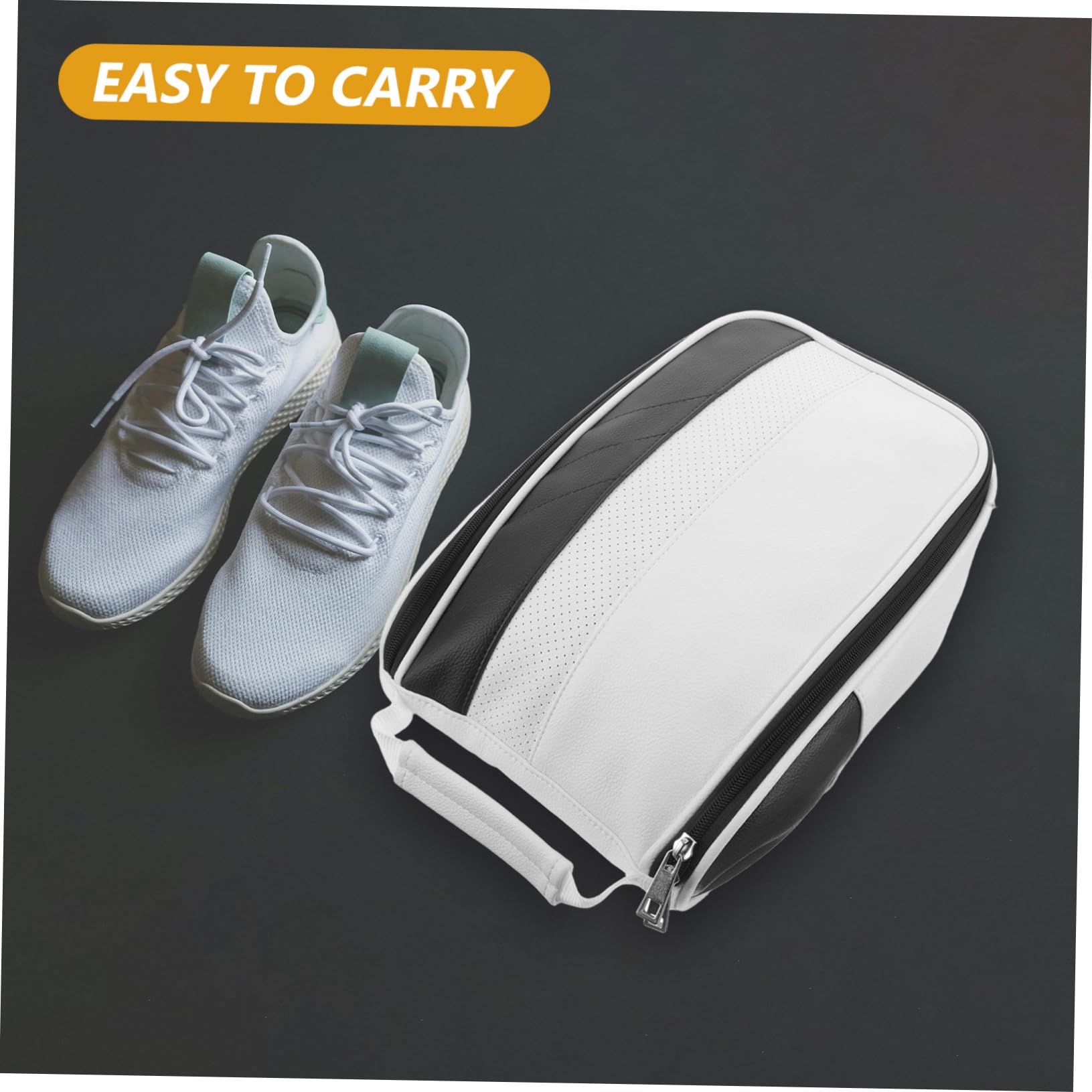 Abaodam Borsa Scarpe Golf Portatile con Ventilazione e Chiusura Zip Organizer Piccolo con Maniglia per Viaggi e Sport Outdoor Uomo Donna