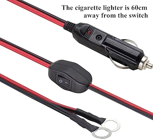 Miniatura 4 de AAOTOKK Encendedor de cigarrillos de repuesto fusionado de 12 voltios, enchufe macho con cables de 16 AWG, encendedor de cigarrillos, enchufe macho