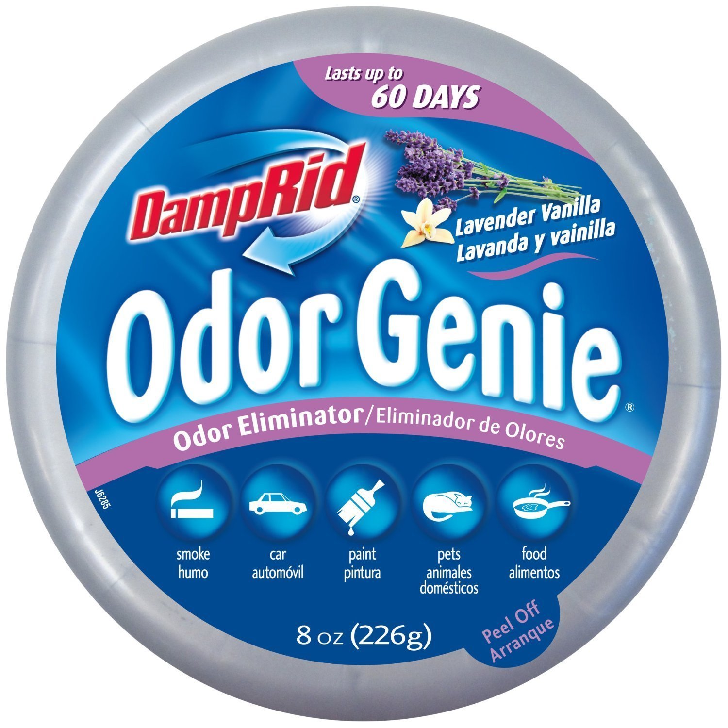 DampRidFG69LV Odor Genie Odor Eliminator Lavender Vanilla 8 Oz (Pack of 2)