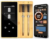 Vista 11 de Termómetro de carne inteligente inalámbrico preciso - 4 sondas, Bluetooth de largo alcance, alertas en tiempo real, apto para lavavajillas