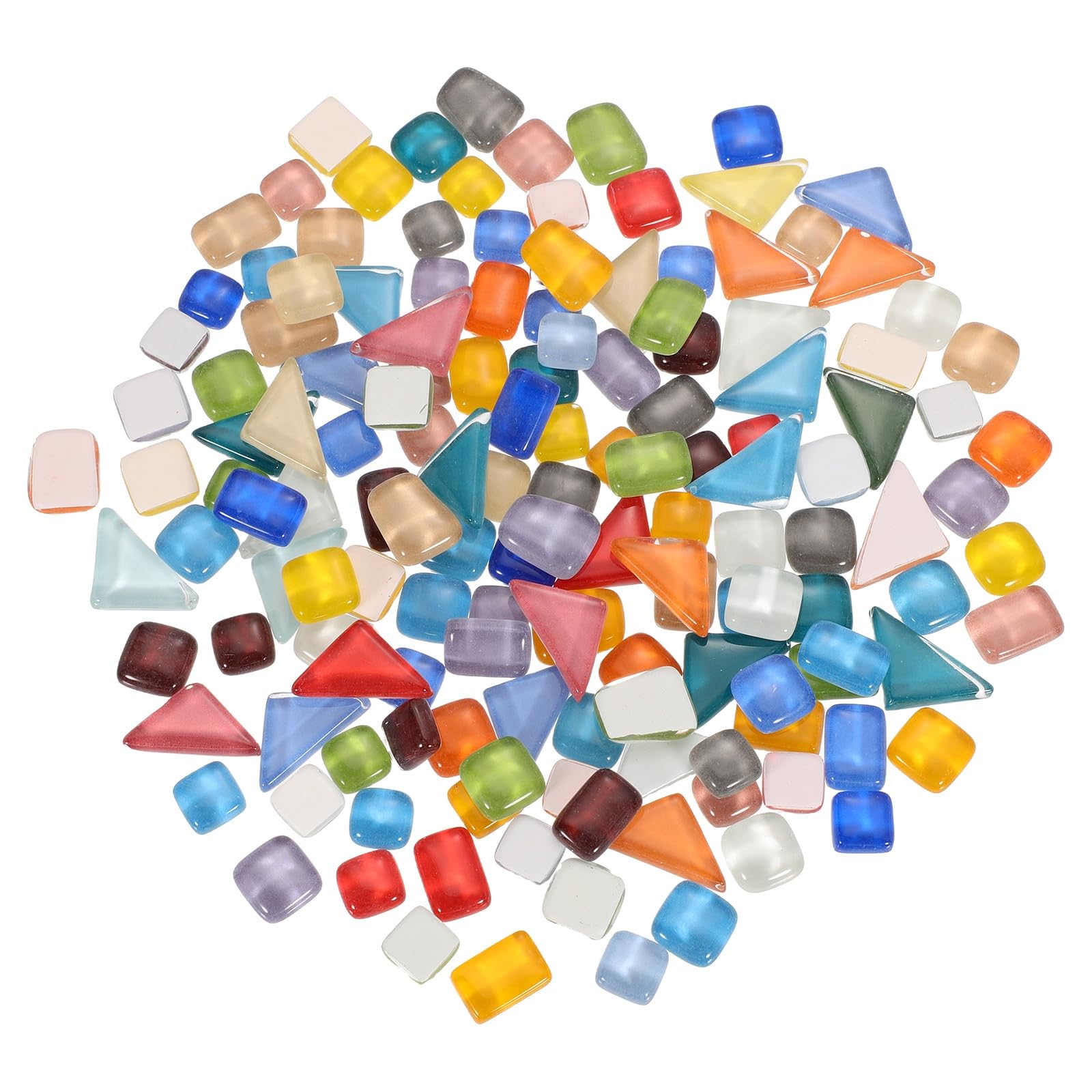 sourcing map 200g Glass Mosaic Tiles, Irregular Tiny Glass Tile Crystal Broken Mixed Shapes Mosaic Glass Pieces for Art Crafts Bulk Picture Frames Flowerpots(10 x 10mm, Mix Color)