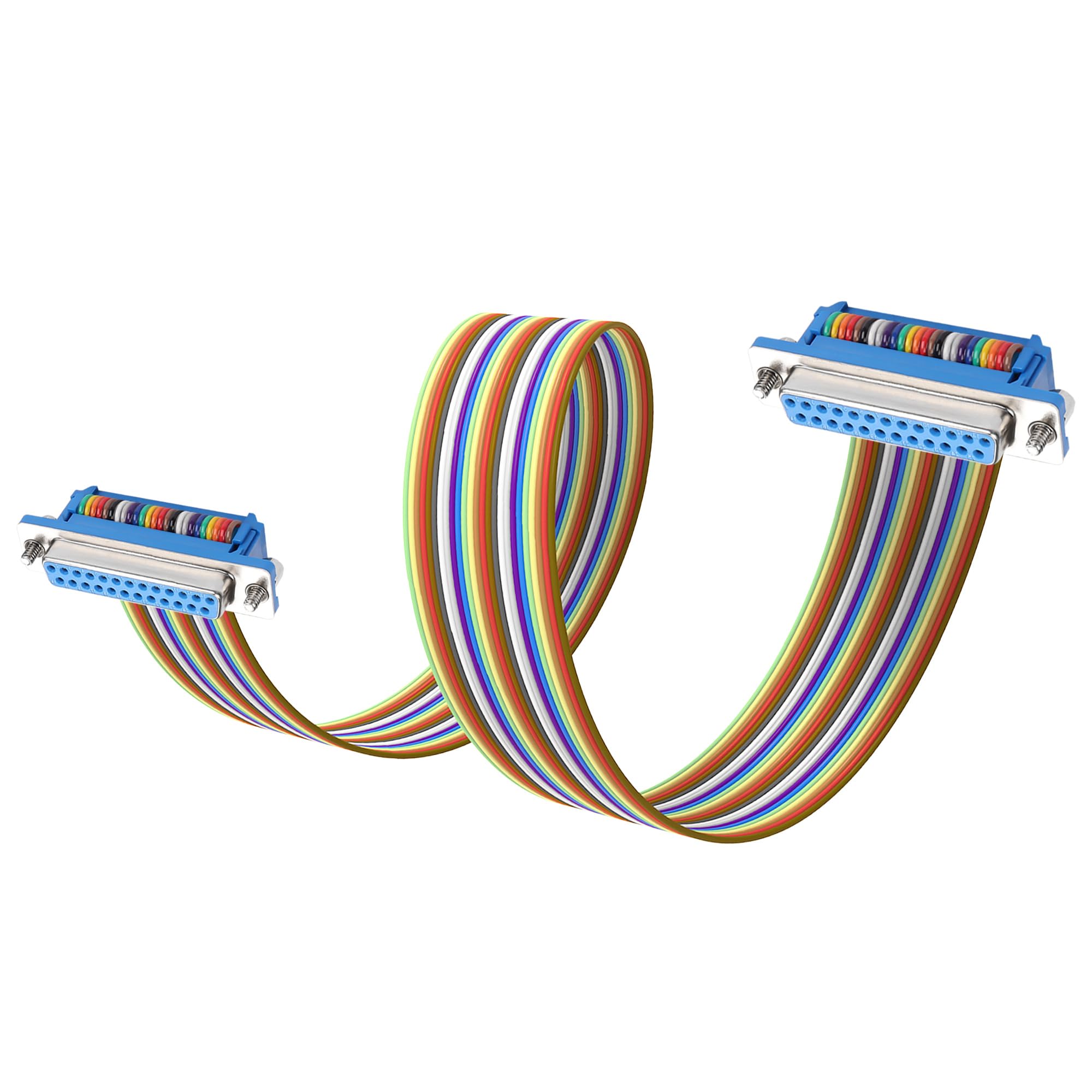 Cavo di prolunga seriale DB25 Cavo seriale RS232 da femmina a femmina Connettore D-SUB a 25 pin Cavo seriale RS232 passante per monitor di computer 1,6FT/50CM