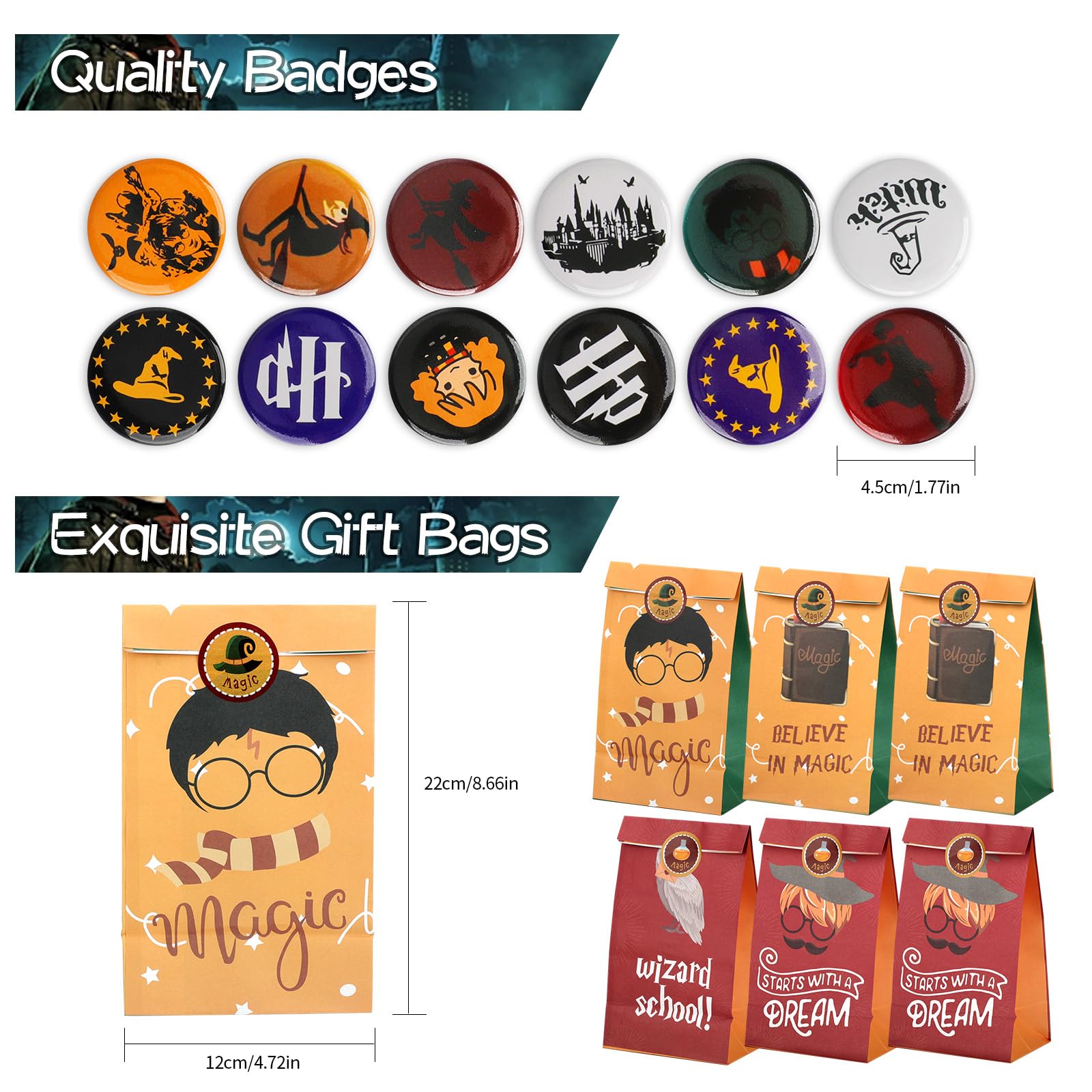 Wizard Party Deko Set - Komplettset Für 16 Gäste Zauberer Geburtstag