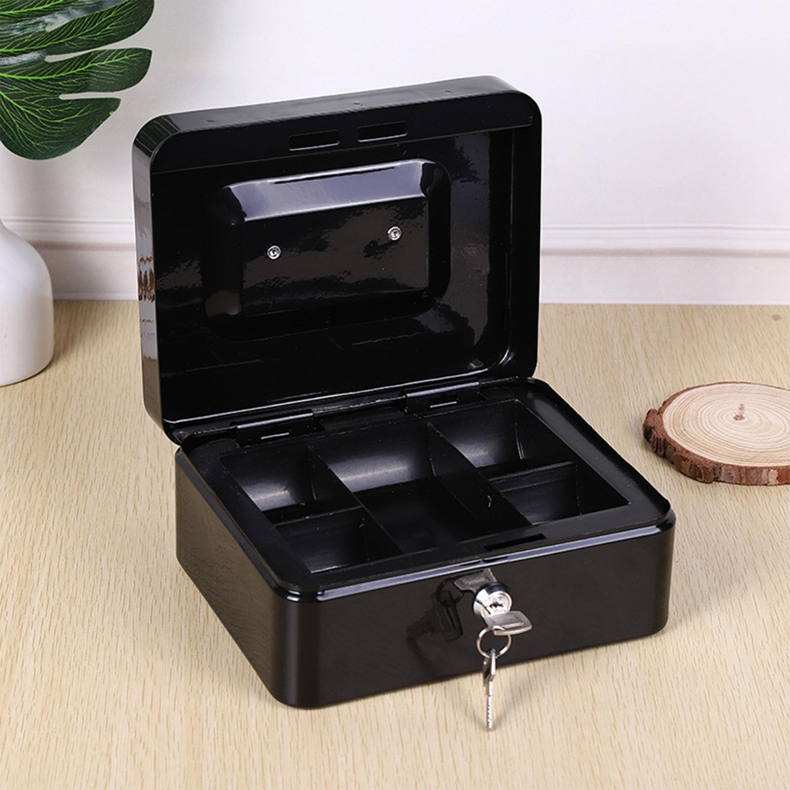 HEEPDD Caja Ignífuga con Cerradura con Llave, Caja para Protección de Documentos, de Archivos Ignífuga Impermeable, Estuche de Almacenamiento Seguro para el Hogar y los Viajes, de 250x200x90 Mm con