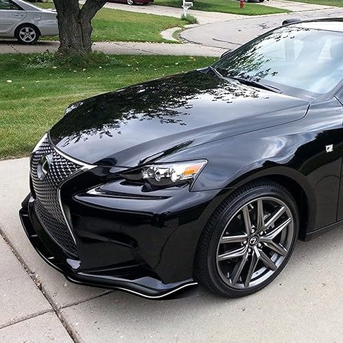 Miniatura 4 de Q1-TECH, Kit de 9 piezas de parachoques delantero y difusor de extensiones de falda lateral compatible con Lexus IS-Series F-Sport 2014  2016