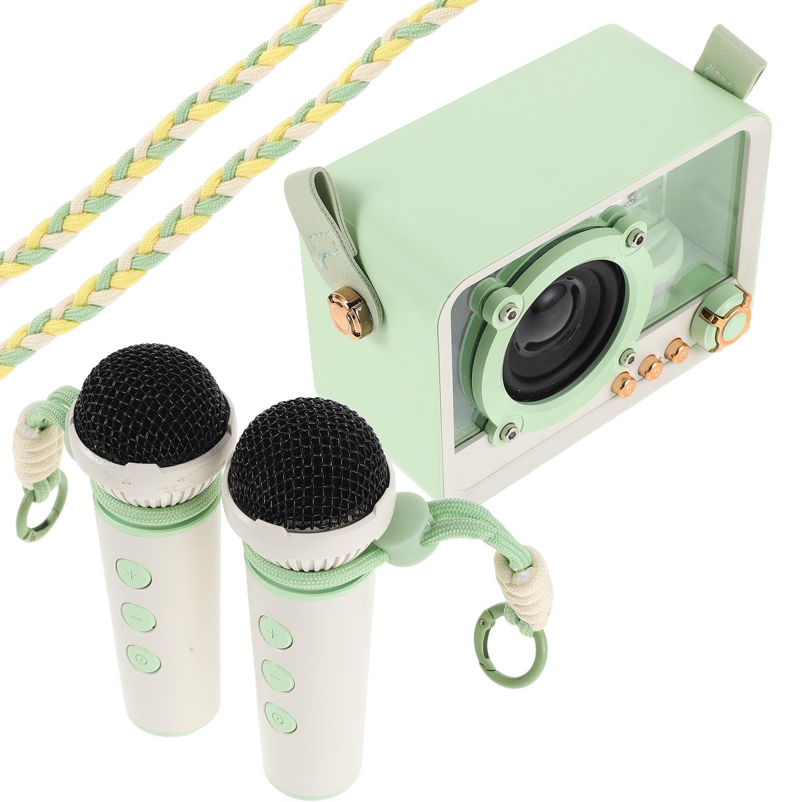 Homoyoyo Altavoz de Karaoke Portátil con Micrófono Inalámbrico y Sonido de Alta Fidelidad, Material Abs Resistente para Fiestas en Casa y Picnics