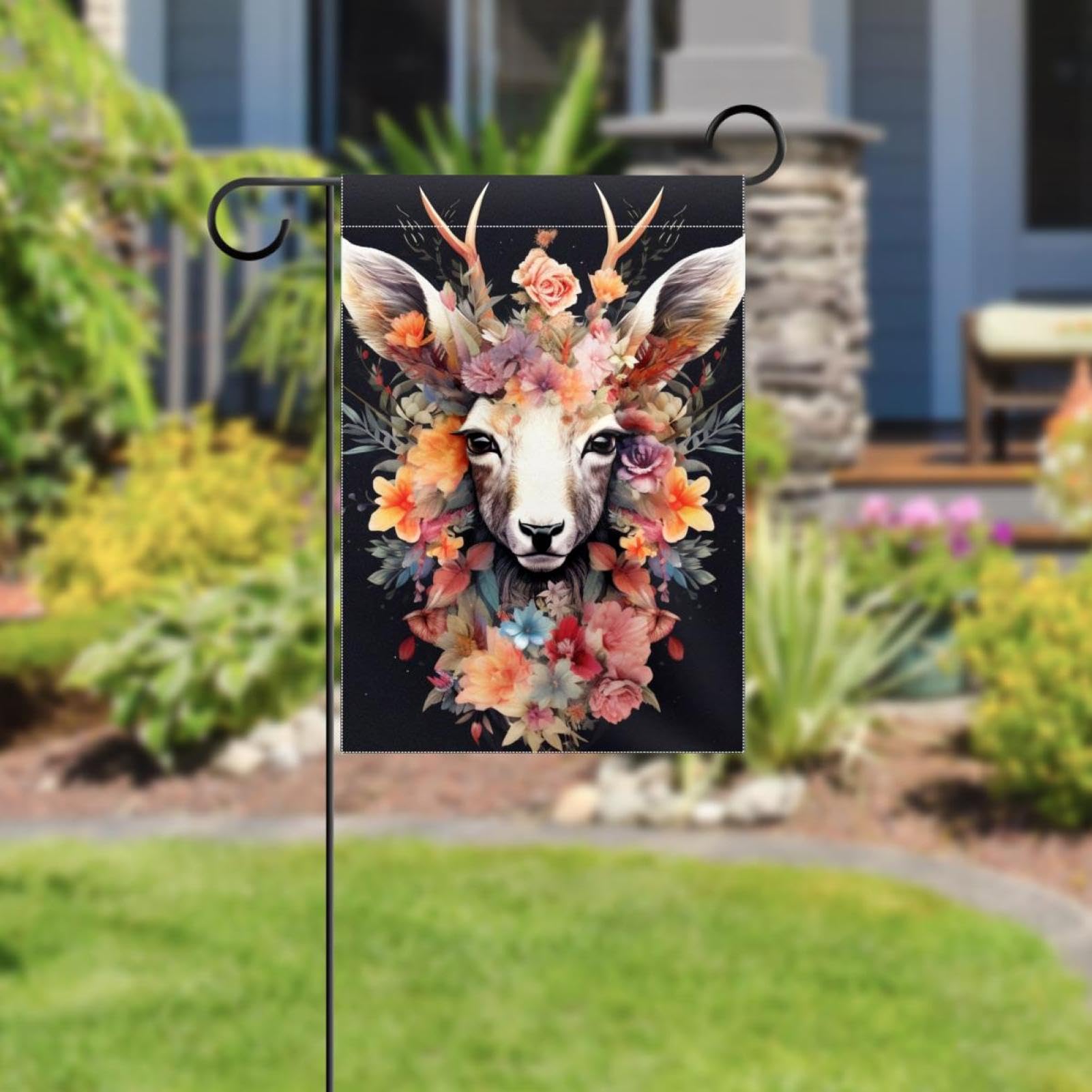 Frühlings-Gartenflagge 71x101,6 Cm – Doppelseitig Bedruckt, Blumenmuster, Wetterfest – Für Hof, Terrasse, Garten