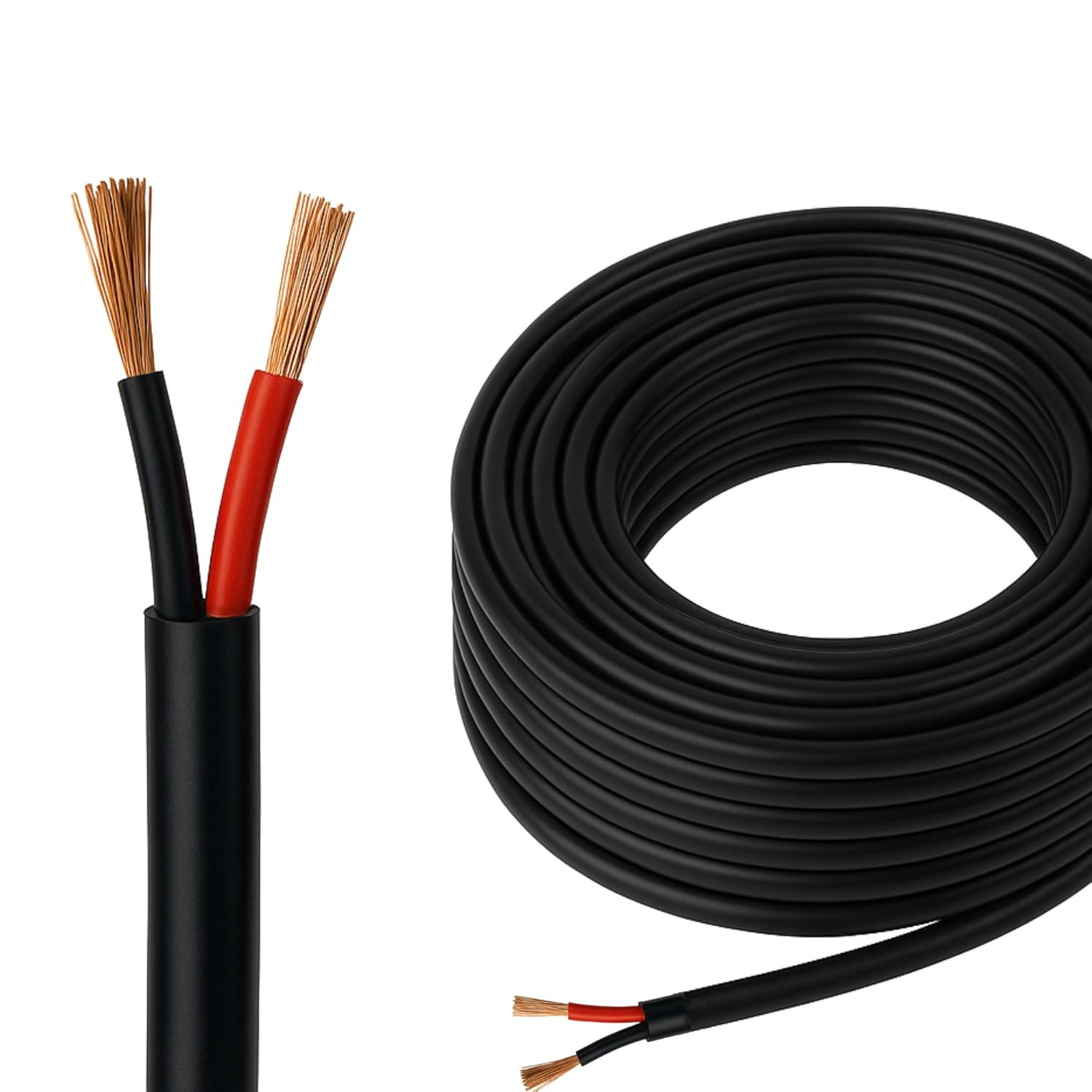 Automotive Round Twin 2 Core Cable 12V/24V Thin Wall Wire for Auto Boat 14A, 0.75mm² (10M Coil) Automotive Round Twin 2 Core Cable 12V/24V Thin Wall Wire for Auto Boat 14A, 0.75mm² (10M Coil)