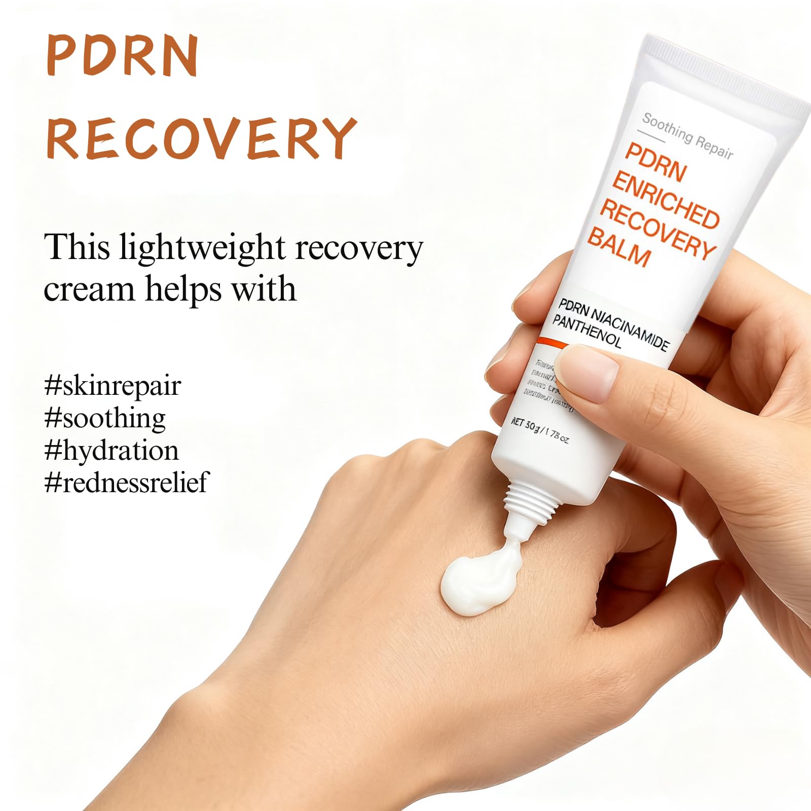 2PCS PDRN Recovery Balm for Face,PDRN Enriched Repair Cream with Niacinamide&Panthenol - Image 2
