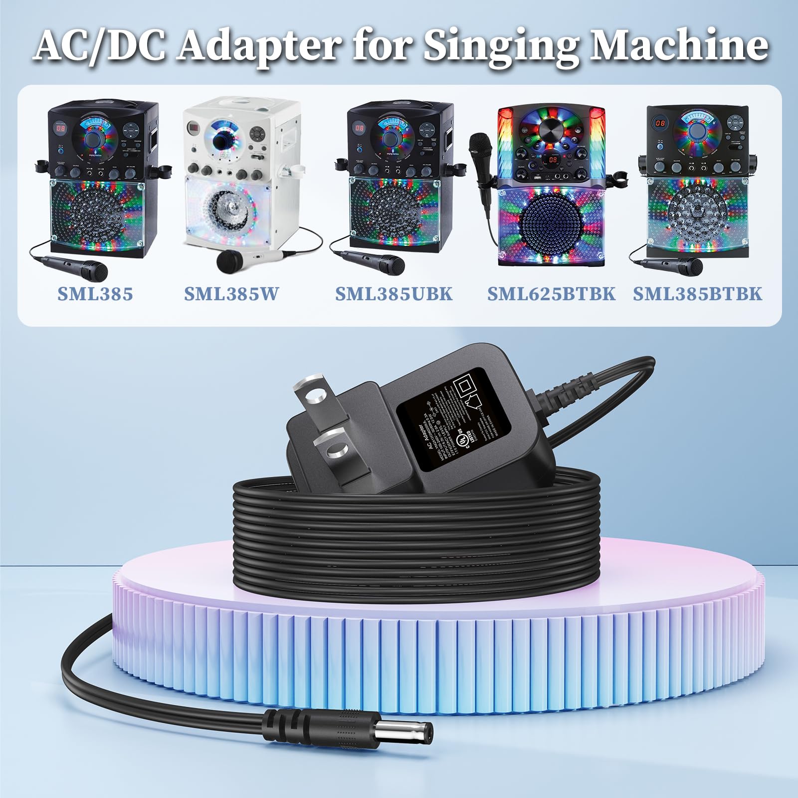 Amazon.com: 5.8V Charger for Singing Machine SML385 SML385UBK