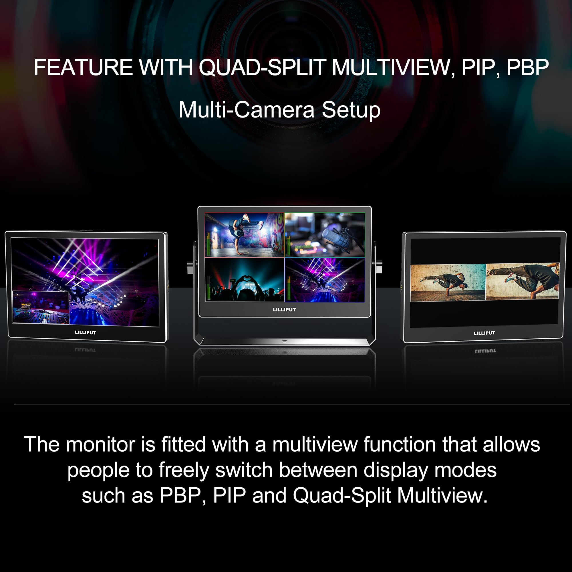 LILLIPUT A13 3840 x 2160 Ultra HD 4K OLED OLED, lustrzanka, monitor polowy, HDMI/ 3G-SDI/DP, HDR, 3D-LUT, monitor polowy, wyświetlacz polowy