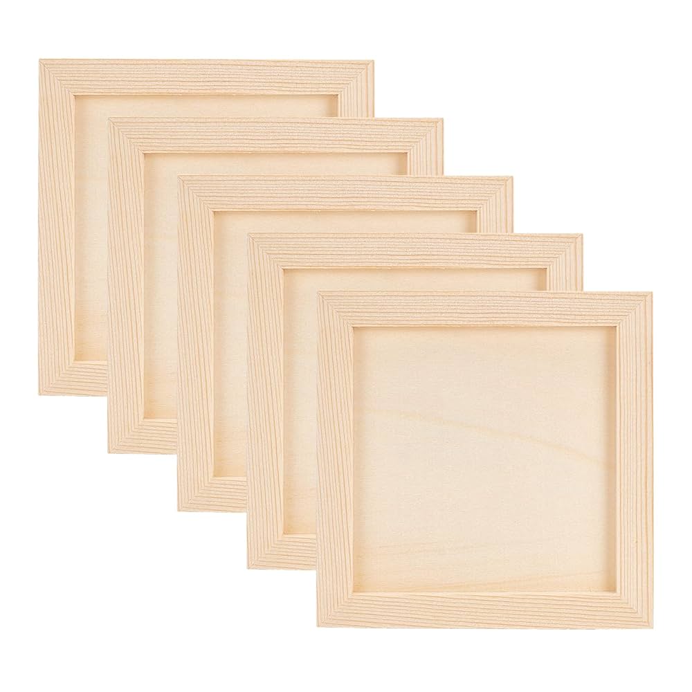 Amazon.co.jp: OLYCRAFT 10個 キャンバス画材 木製 ウッド