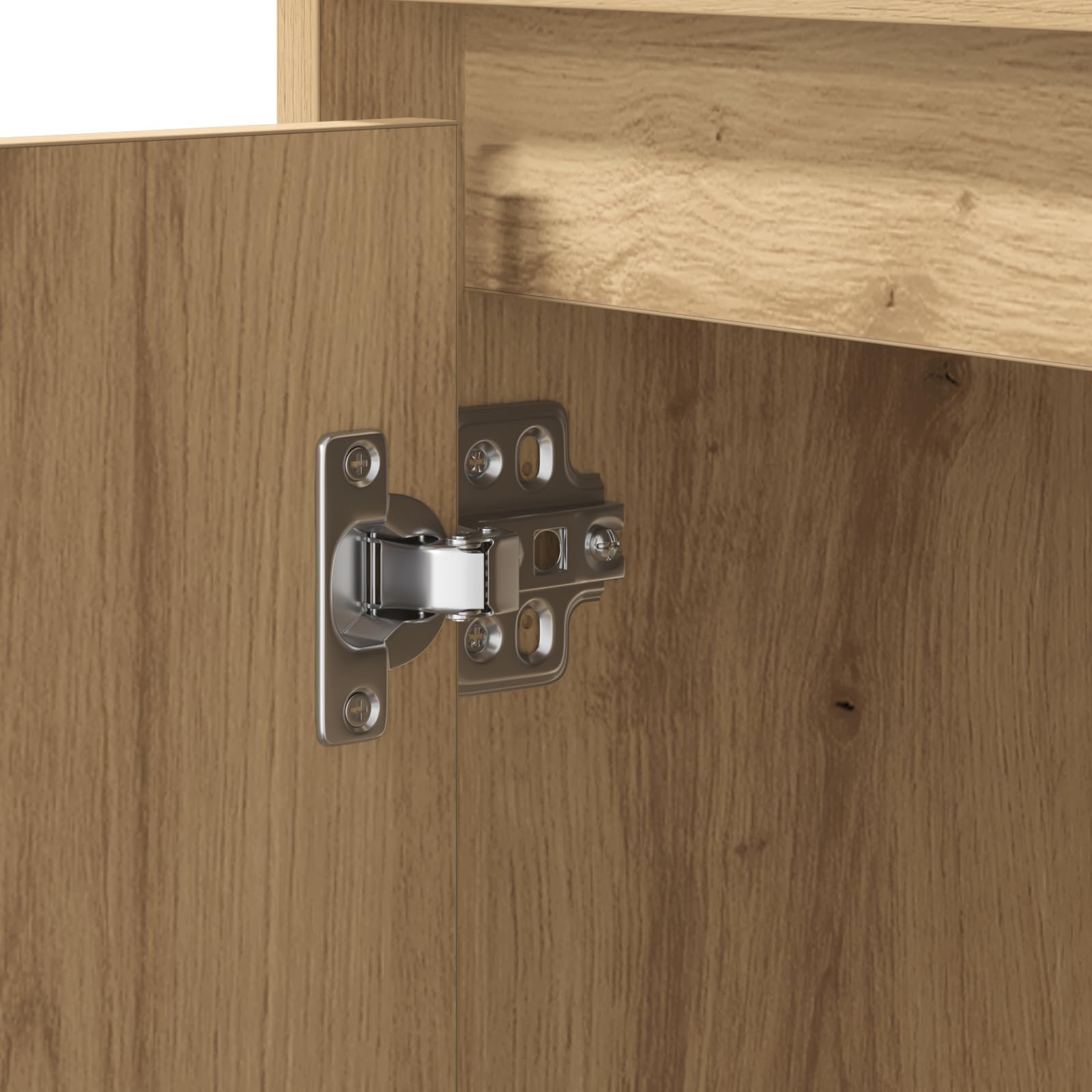Artisan Eichenholz Nachttisch Set mit Stauraum für Schlafzimmer – Handgefertigte Eichenoberfläche, Stabiles Design, Einfacher Aufbau, Vielseitige Aufbewahrung für Bücher