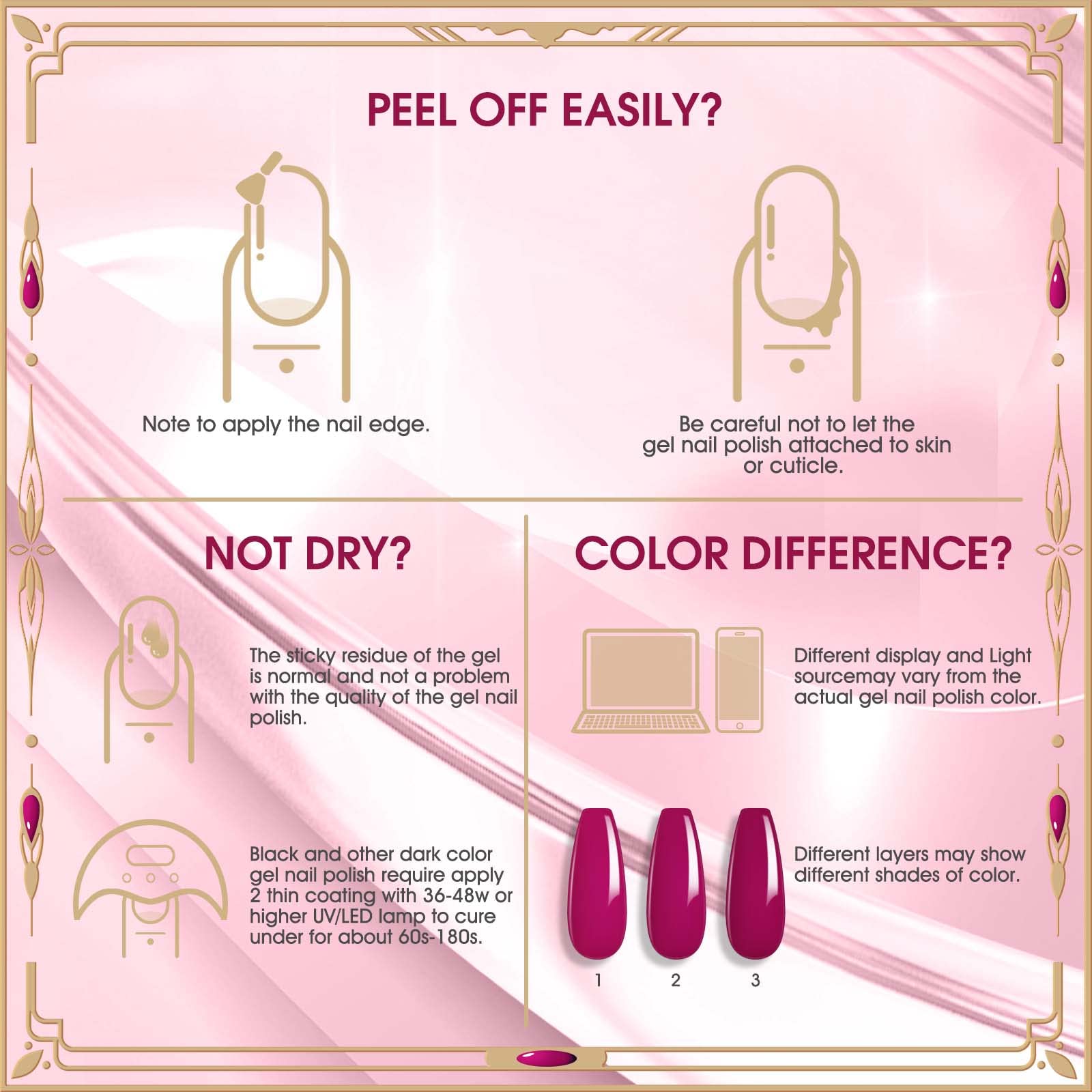 ROSALIND Esmaltes Semipermanentes Rojo Rosa Rosa Claro Morado Oscuro 6 Colores Kit Pintauñas Semipermanentes Uñas de Gel UV LED Esmaltes en Gel Nail Polish Esmalte Uñas Valentín