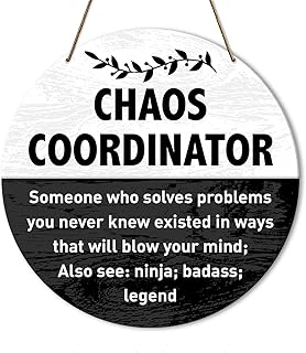 Chaos Coordinator Gifts for Women Men, Christmas Birthday Appreciation Gifts for Boss Lady Mentor Leader Manager Coworker Mom, Thank for You Gifts for Chaos Coordinator Volunteer Coach, Office Decor
