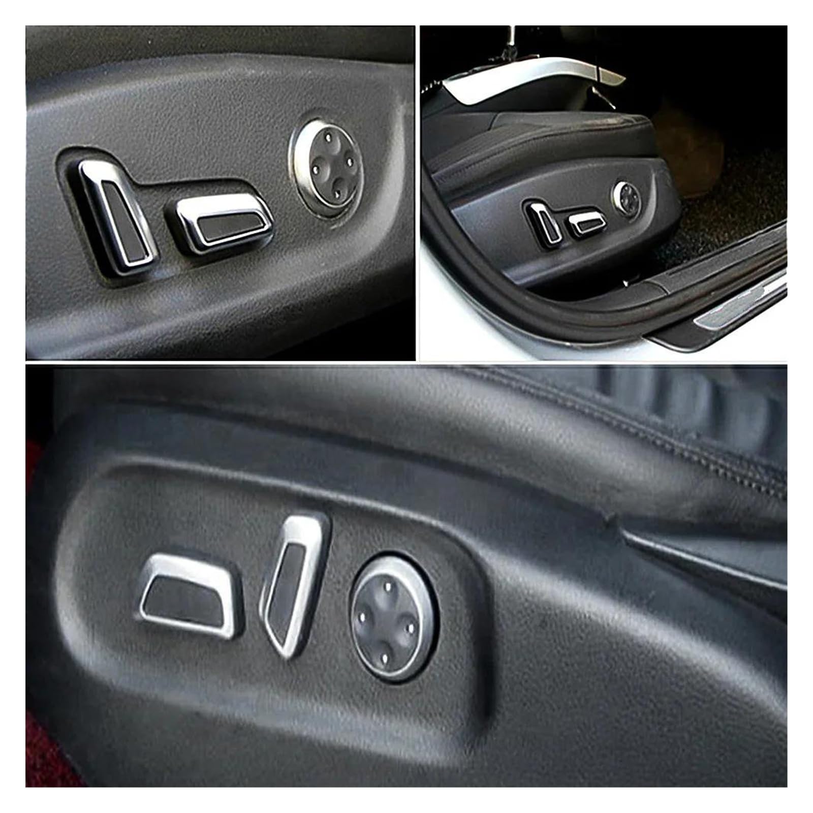 6x Garniture Couvercle Bouton Réglage Siège Voiture Adapté Pour Audi Q3