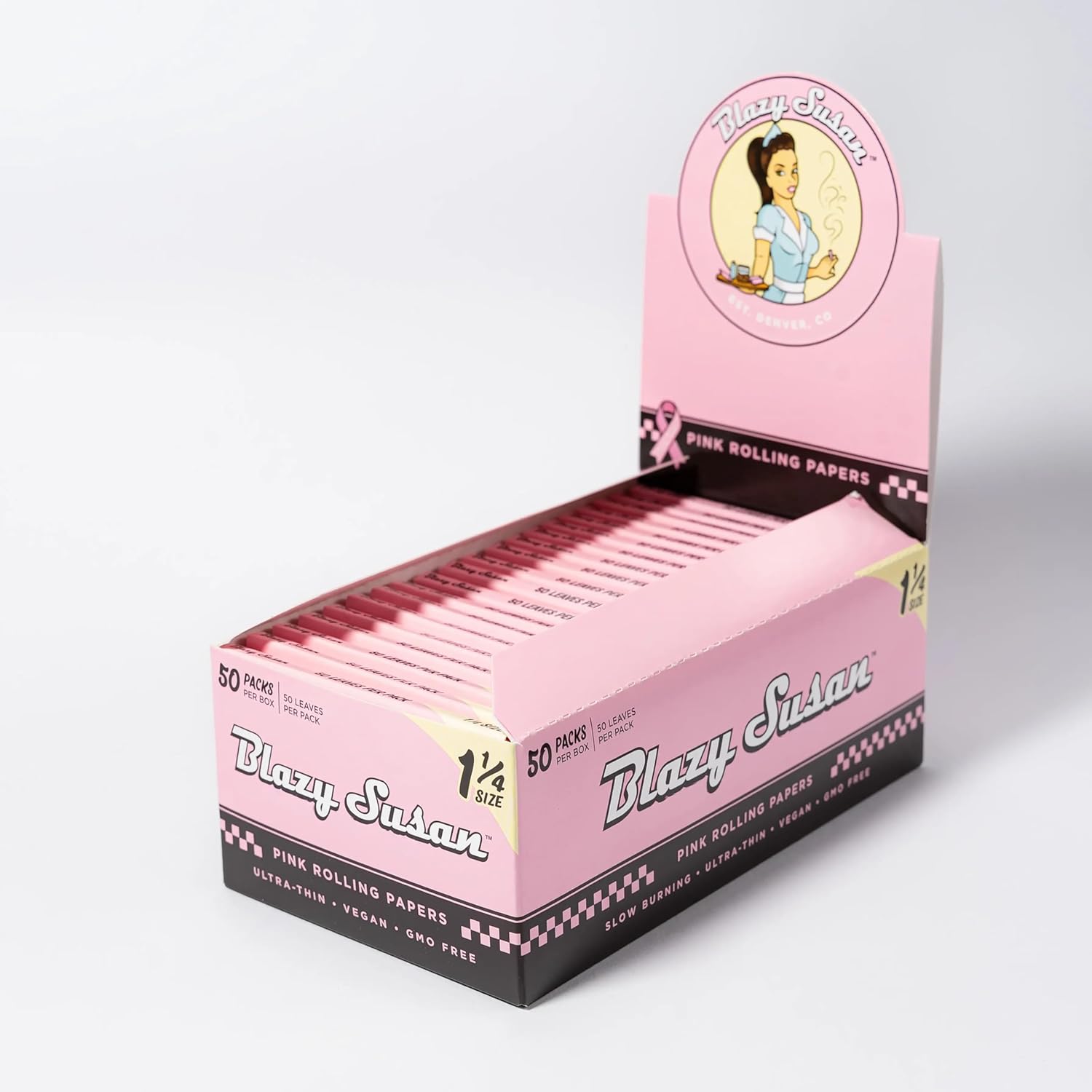 Blazy Susan Pink Paper - 84mm (3.31in) - 50 Packs (50 Sheets each) | GMO-Free, FSC-Certified