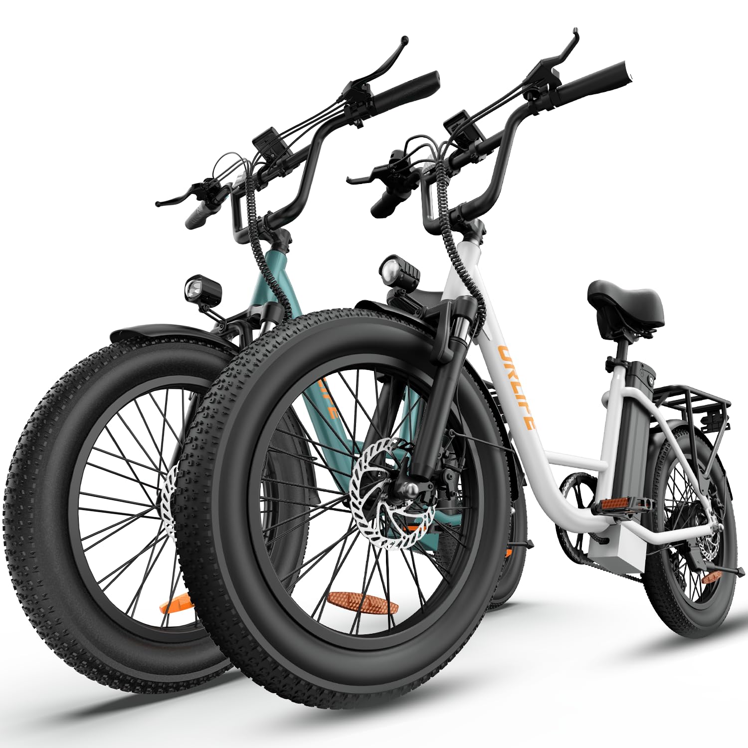 URLIFE Electric Bike for Adult, 20" Fat Tire Electric Bike, 80 Miles Long Range Ebike, 48V 13AH Battery, 7-Speed, Front Suspension All-Terrain E-Bike, UL 2849 Certified