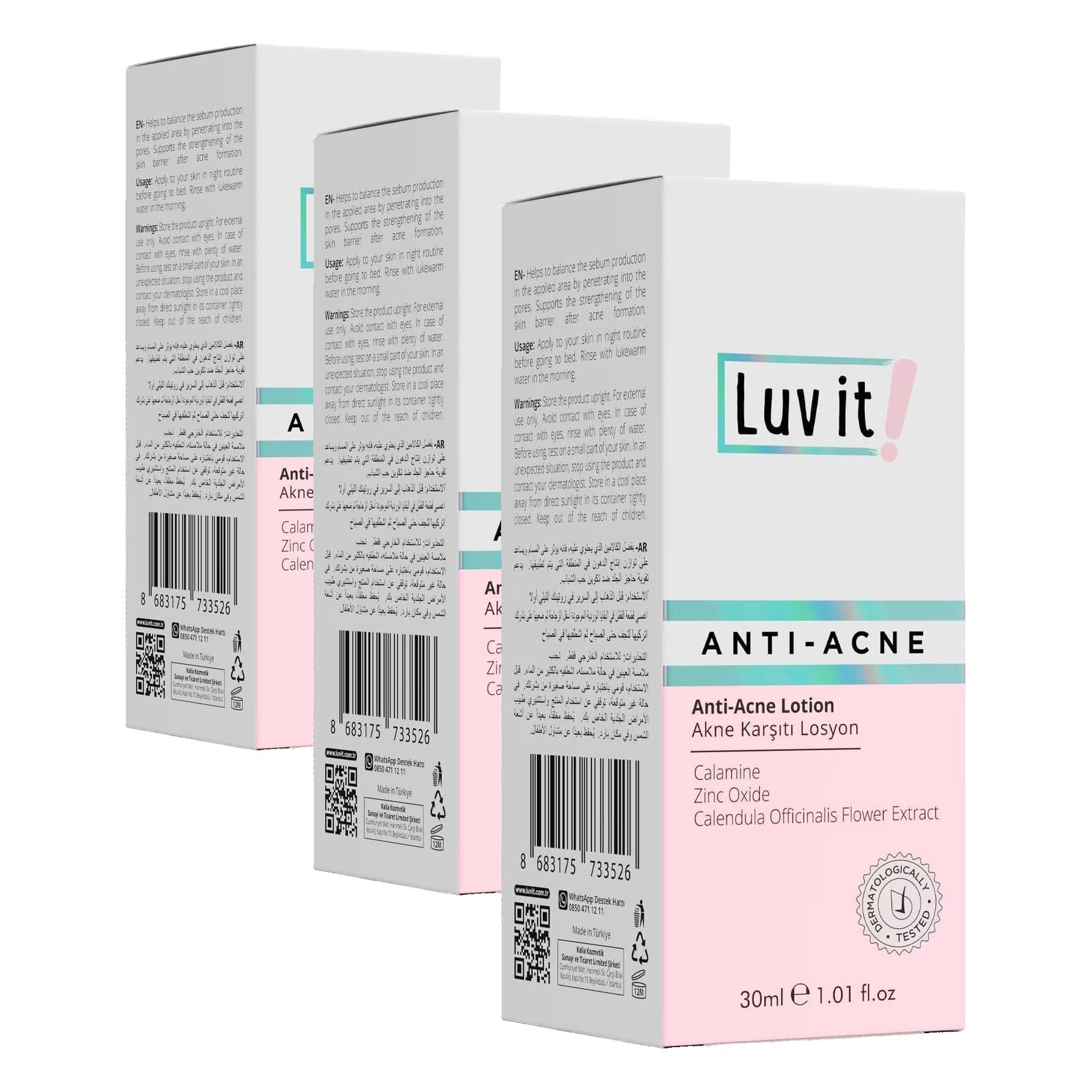 Luv it! Akne Karşıtı Losyon 30 ML (3 paketi)