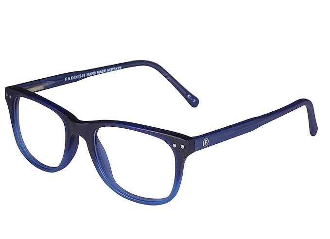 Faddish Rectangular Spectacle Frame For Unisex Kids with Bluelight Blocking Computer Glasses for Eye Protection from Computer Laptop Mobile & UV400 Protection (Blue Block Lens| UV400 |Blue Gradient)