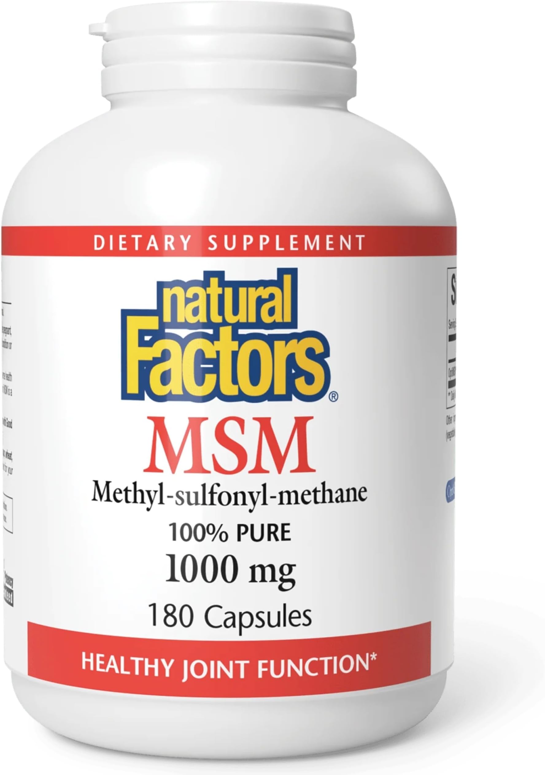 MSM, Supports Healthy Joints, Hair, Skin and Nails, 180 Capsules