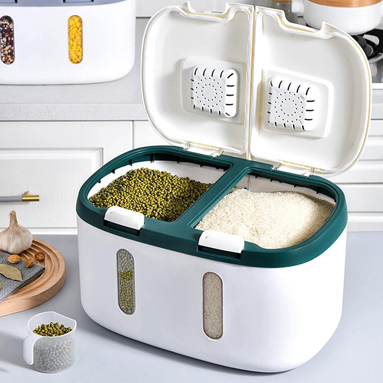 Buy CBEX Rice Container Storage Pet Dog Cat Food Bin Airtight Plastic