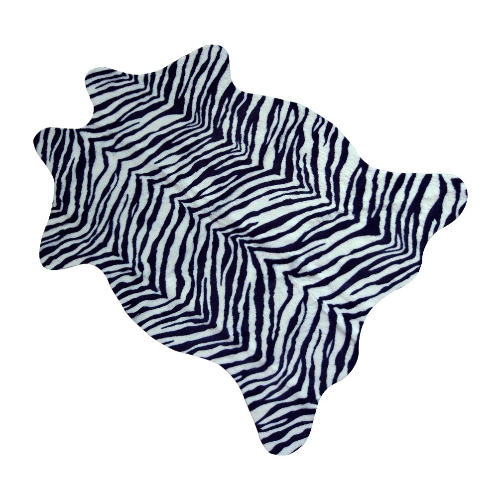 ゼブラ柄ラグアニマル柄 フェイクファー ラグ マット カーペット110