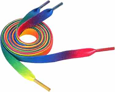 LIOOBO Lot De 10 Paires De Lacets Ronds Plats Pour Chaussures