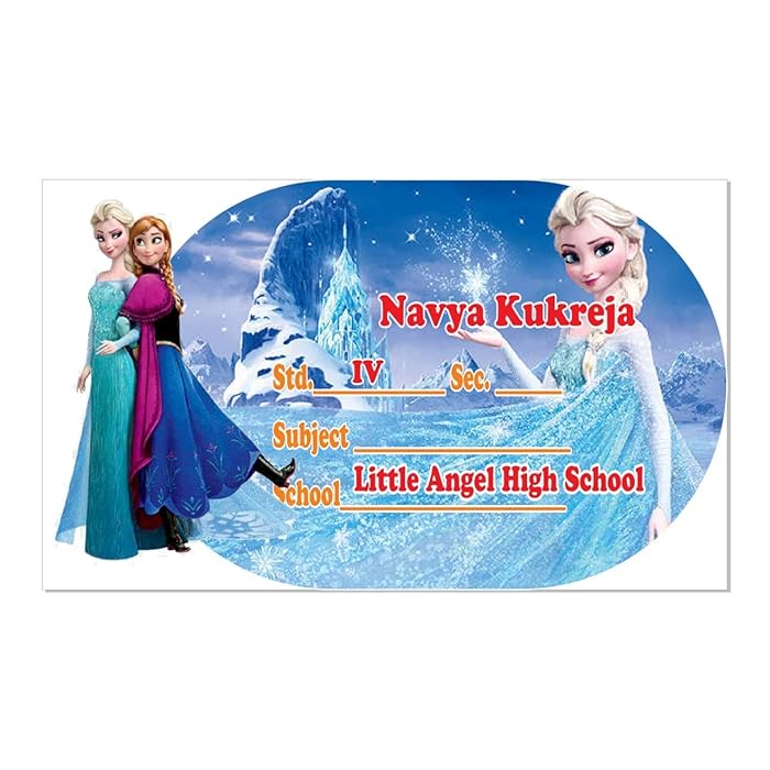 Buy DPC Personalized School Name Slips,Adhesive Sticker for notebooks