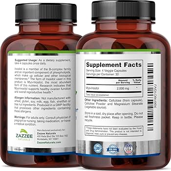 Myosotisページ Amazon.com: Zazzee Myo-Inositol Capsules and USDA Organic