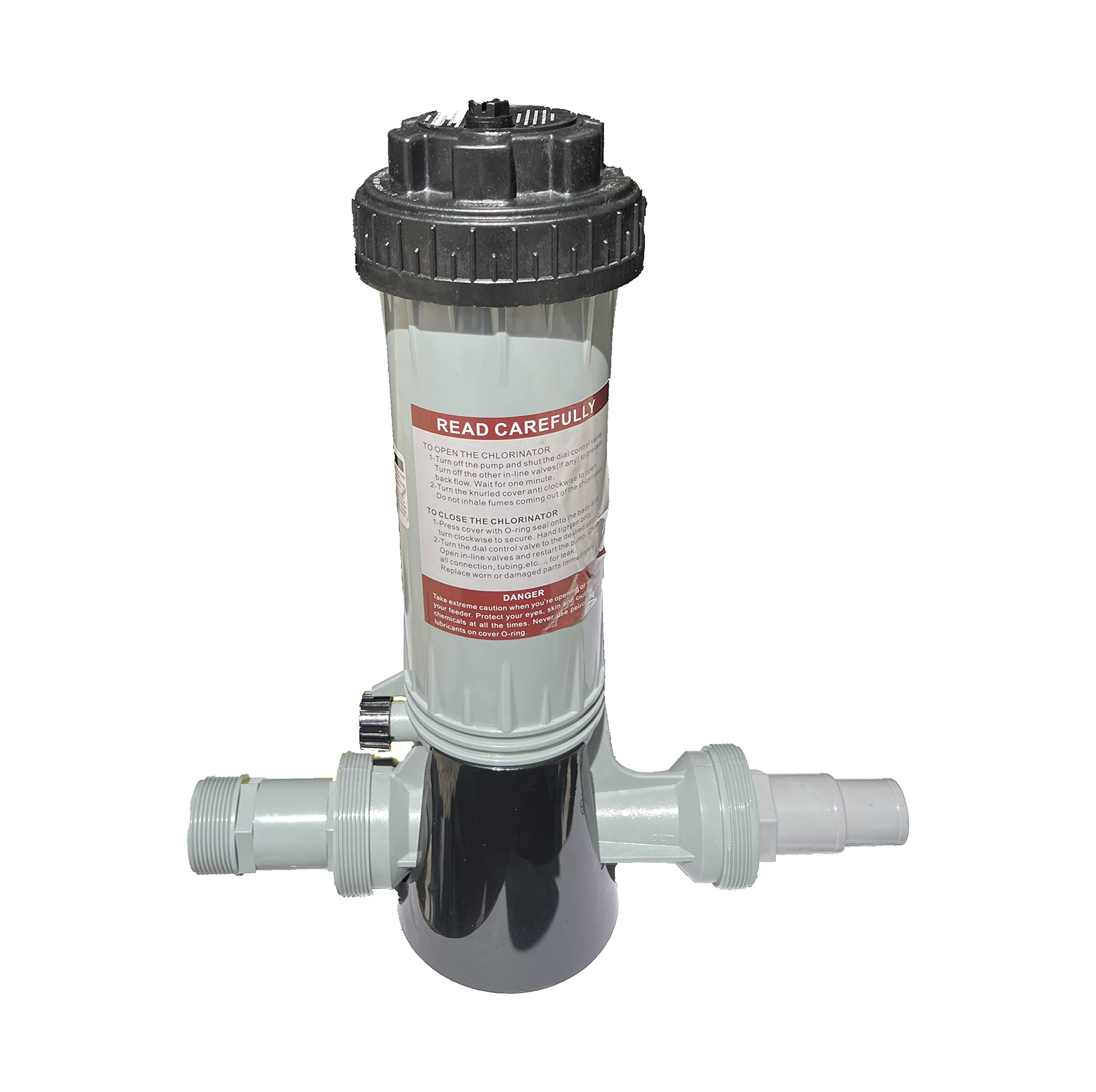 Happy Above Ground Swimming Pool Inline Chlorine Feeder Pools Dosing Dose Automatic for 200g or 20g tablets