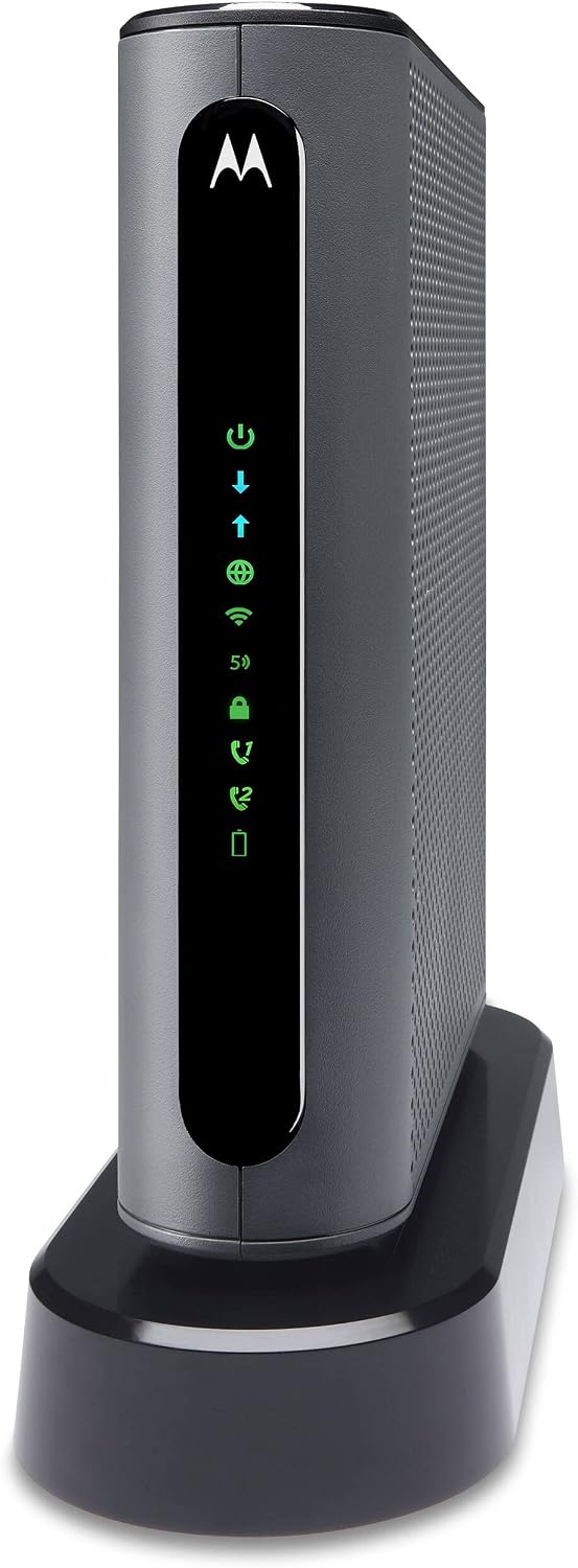 Motorola MT7711 (24X8) Cable Modem-Two Phone Ports Router, DOCSIS 3.0 Modem, AC1900 Dual Band Wi-Fi Gigabit Router for Comcast Xfinit