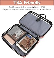 Vista 3 de Ytonet Funda profesional para transportar laptop de 15.6 pulgadas, resistente al agua, compatible con la TSA, con asas, compatible con laptops