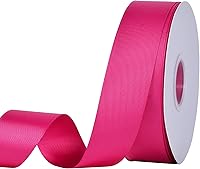 Vista 90 de Rollo de cinta de grogrén sólido YAMA de 5/8 pulgadas - 25 yardas para cintas de envolver regalos, blanco