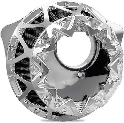 Miniatura 2 de Cross Filtros de filtro de aire Sistema de admisión de motocicleta Cromado para Harley FXDL Low Rider Wide Glide FXDF Fat Bob 1993-2017 road king