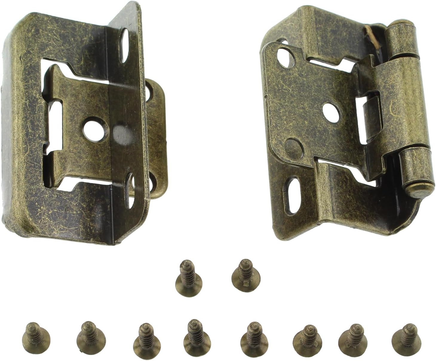 MTQY 4pcs Antique Brass Hinges 57x32x1.2mm Partial Wrap Self