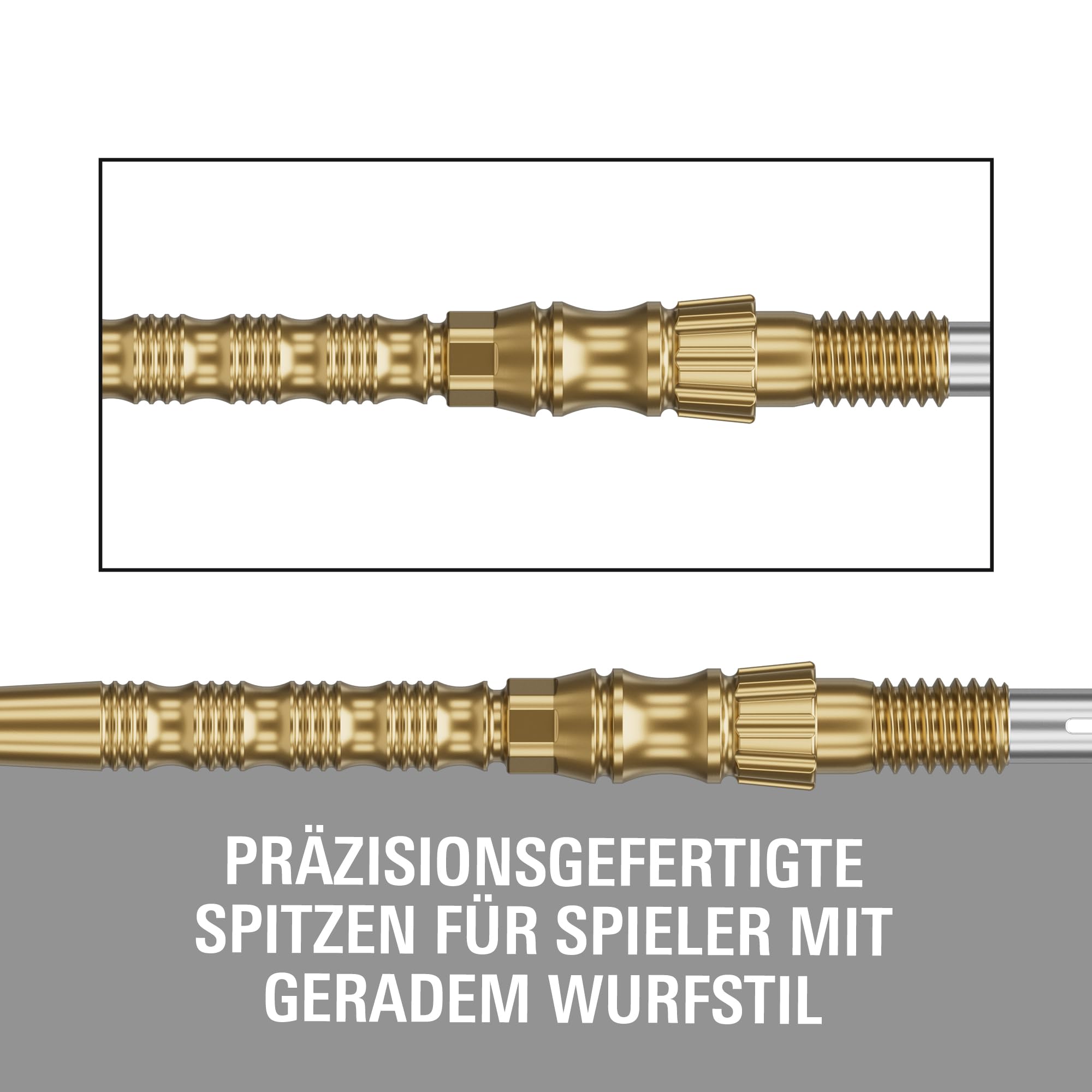 Target Darts Signature Swiss Point TRB | 3er-Set Spitzen | 30 mm/35 mm/42 mm – Gold/Silber/Schwarz | Dartspitzen austauschen, Swiss Point-Technologie, professionelles Dartzubehör