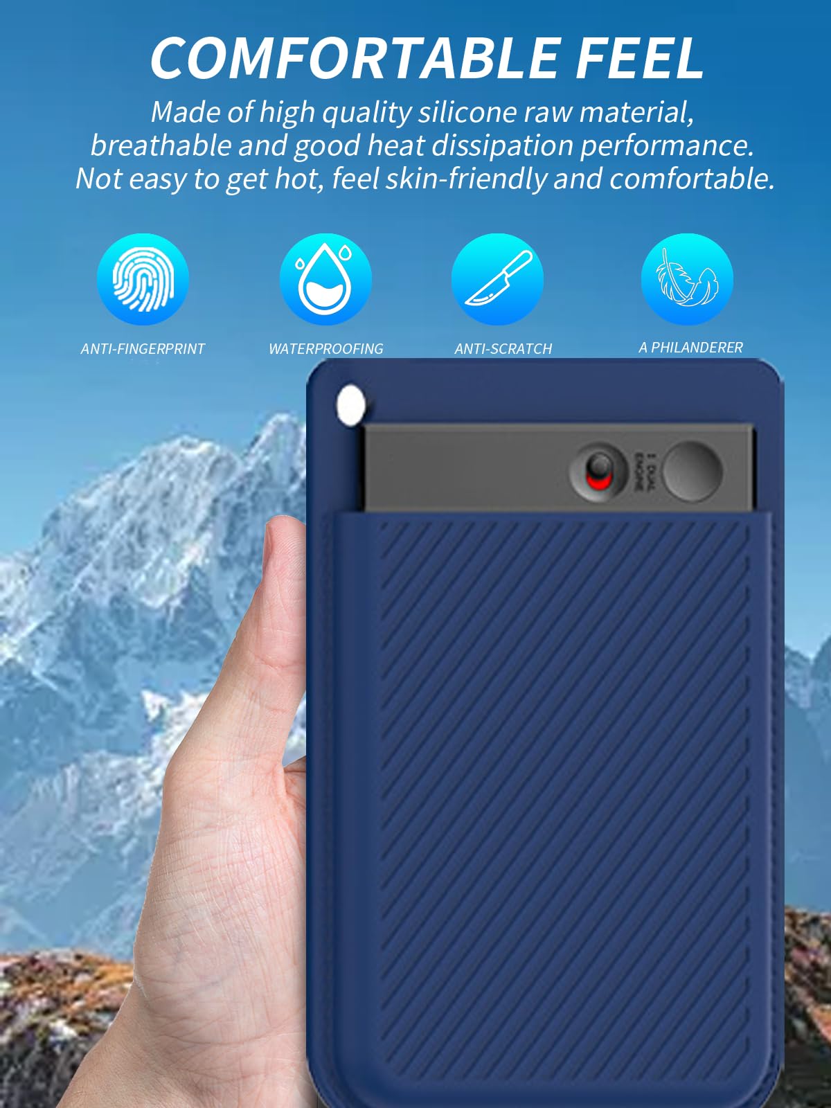 Étui pour enregistreur vocal PLAUD Note AI, lavable, protection antichute, bleu