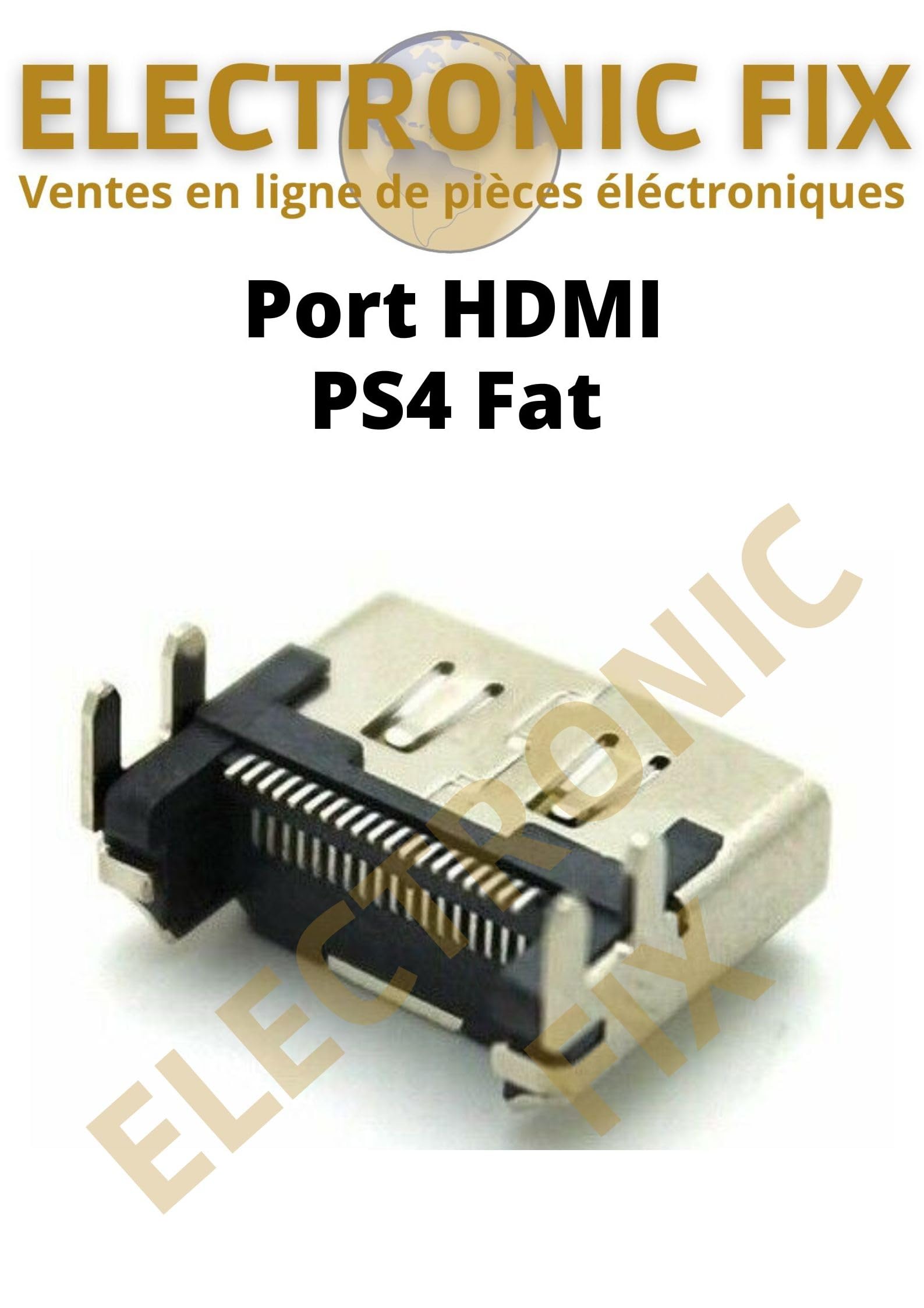ELECTRONICFIX Connecteur HDMI PS4 FAT Original Haute qualité Port HDMI compatible avec PlayStation 4