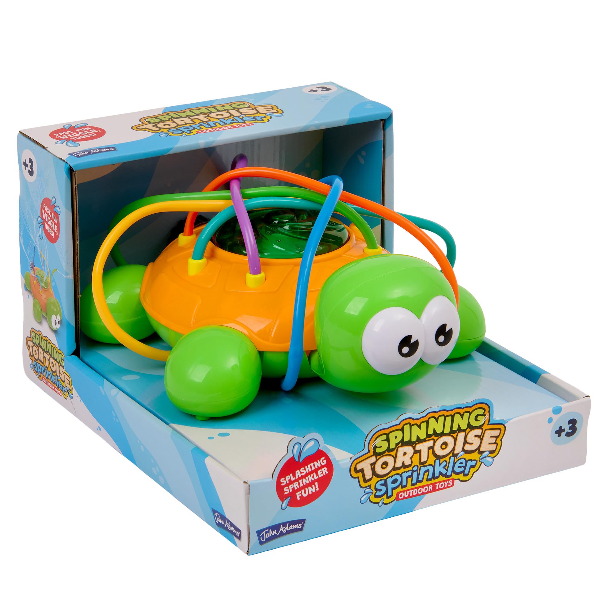John Adams | Tortoise Character Water Sprinkler | Attaches to your hose for fun water play in the garden | Age 3+ | Outdoor toys for Summer